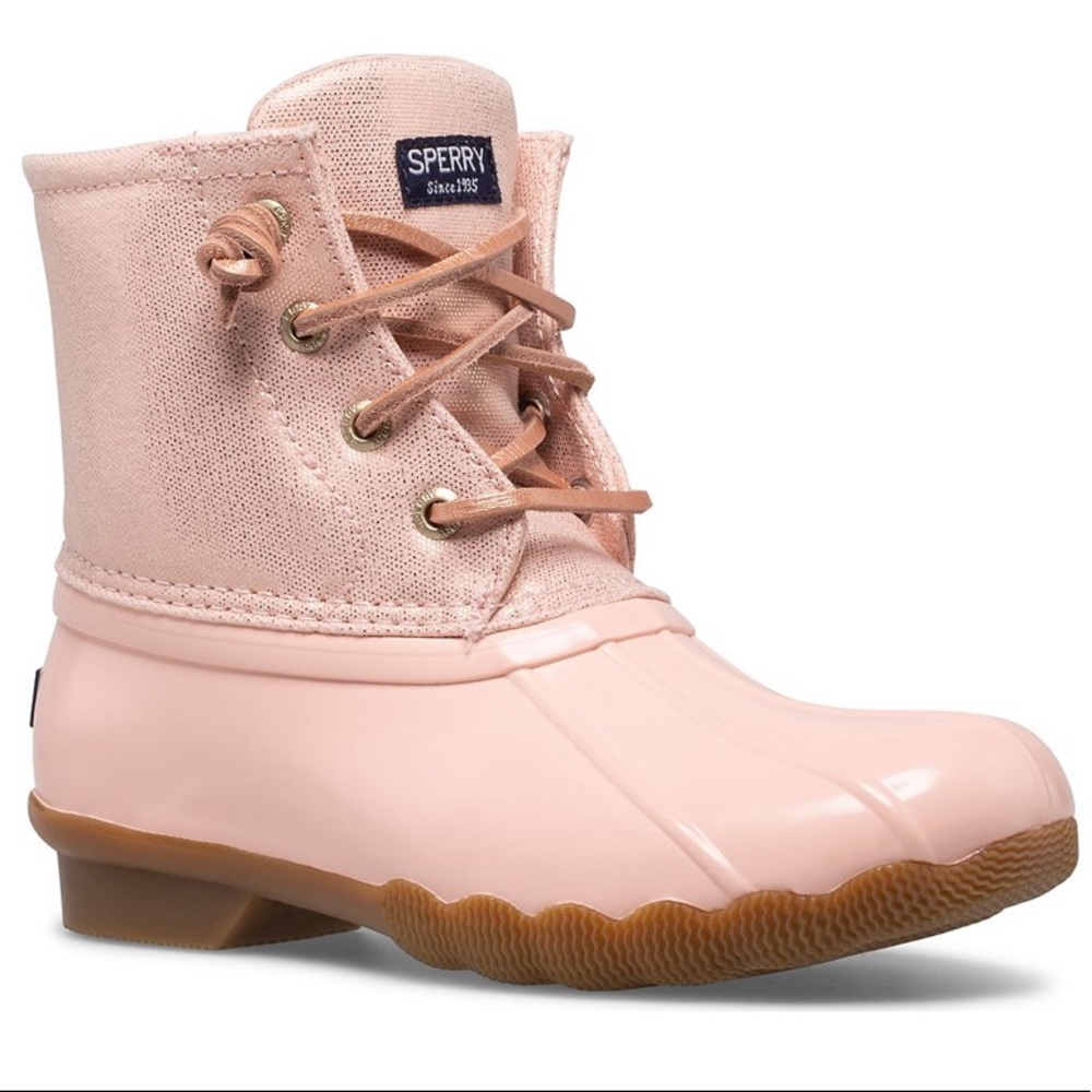 SPERRY Big Girls Top-Sider Saltwater Sparkle Duck Boot
